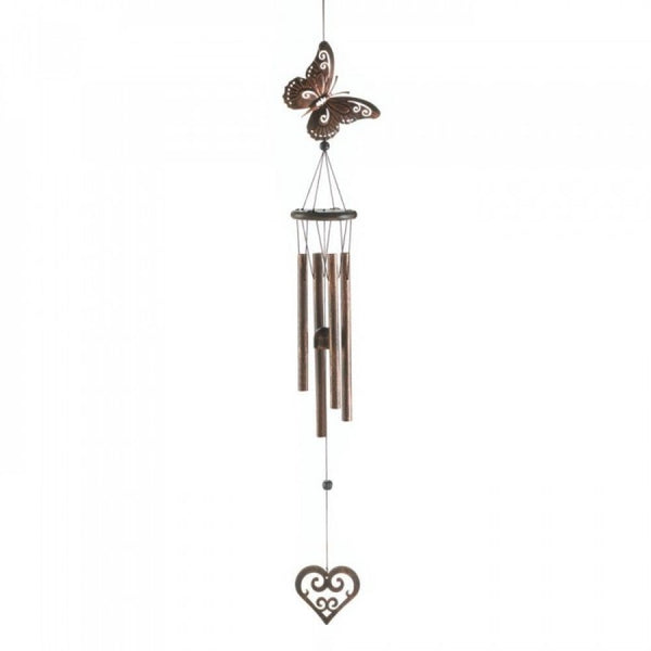 Butterfly And Heart Windchime