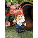 Welcome Gnome Solar Statue