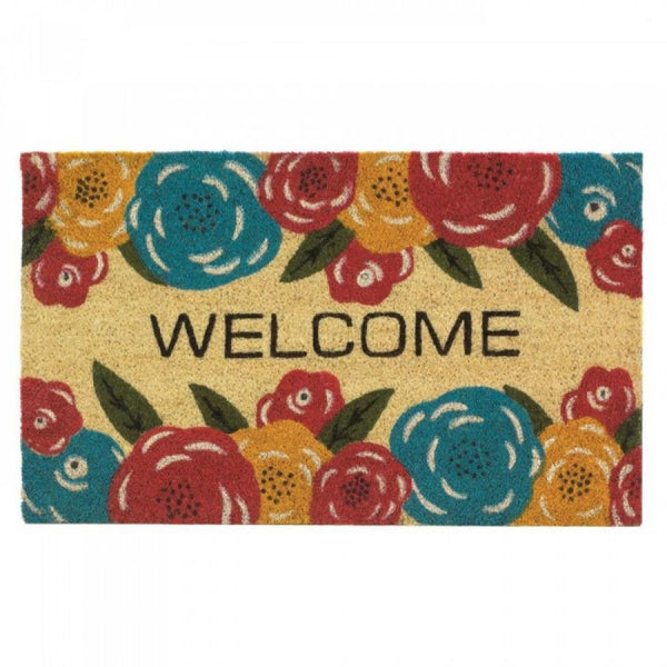 Floral Welcome Mat