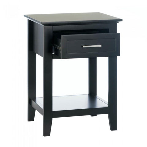 Black Crosstown Side Table