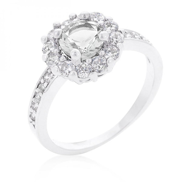 Bella Birthstone Engagement Ring In Clear