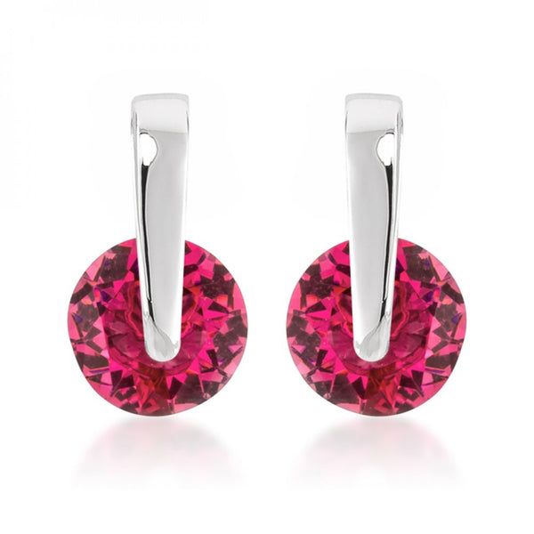 Red Cz Elegance Earrings