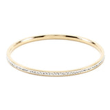 Simple Goldtone Crystal Bangle