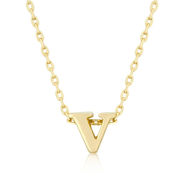 Golden Initial V Pendant