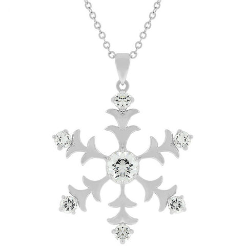 Silver Tone Snowflake Pendant