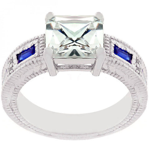 Prima Donna Sapphire Blue Cubic Zirconia Ring