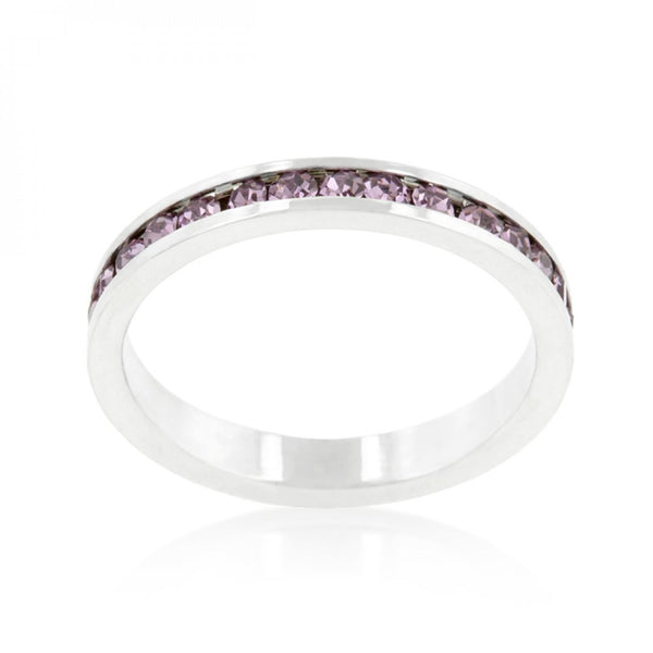 Stylish Stackables With Lavender Crystal Ring