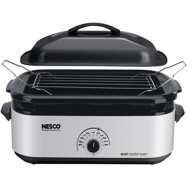 Nesco 18-quart Porcelain Roaster Oven (silver)