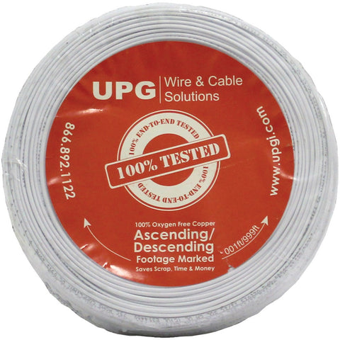 Upg 22-gauge 2-conductor Alarm White Cable 500ft Coil Pack (solid)