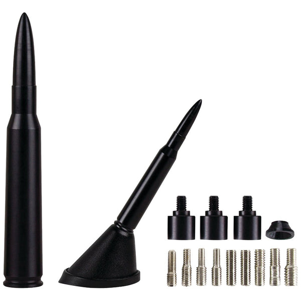 Ammo Tenna 4.25" Billet Aluminum .30 Cal Replica Antenna Mast (Flat Black)