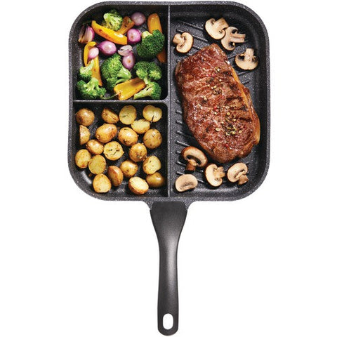 The Rock By Starfrit 11" 3-in-1 Breakfast Pan With Bakelite Handle