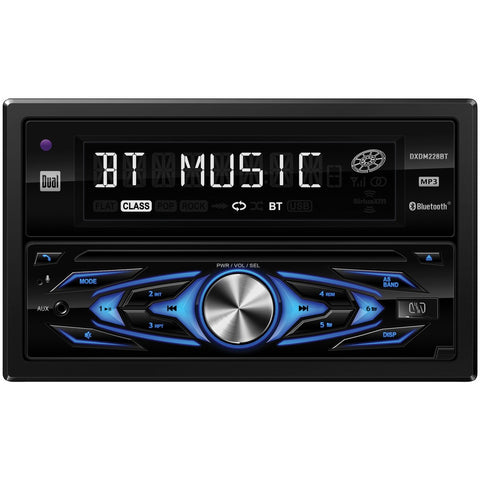 Dual Double-din In-dash Cd Am And Fm Receiver With Bluetooth