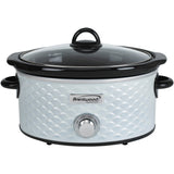 Brentwood Appliances 4.5-quart Scallop Pattern Slow Cooker (white)