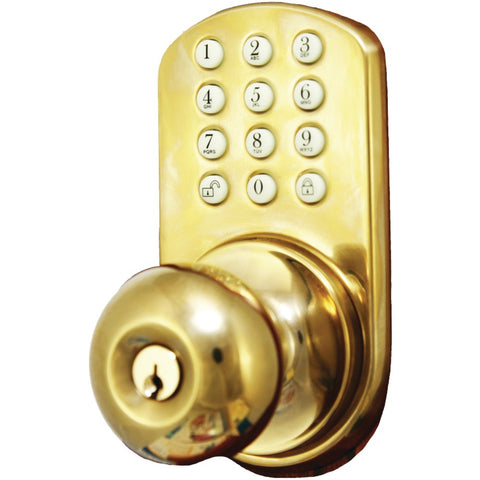 Morning Industry Inc Touchpad Electronic Doorknob (polished Brass)