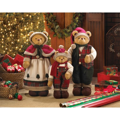Plush Santa Clause Bear Family
