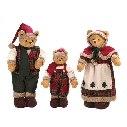 Plush Santa Clause Bear Family