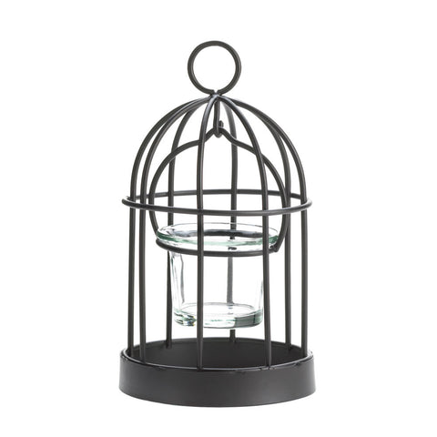 Charming Iron Birdcage Candleholder