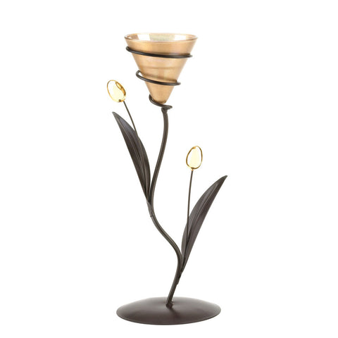 Golden Dawn Lily Candle Holder
