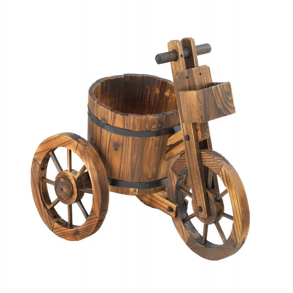 Country Wooden Tricycle Planter