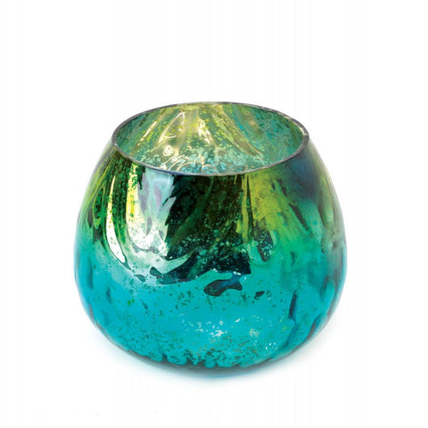 Peacock Glass Tealight Candleholder