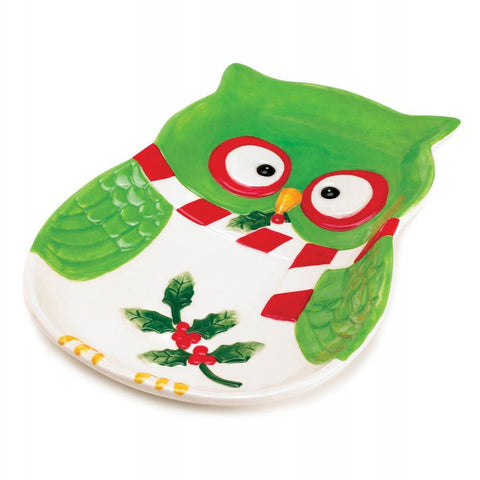 Holiday Hoot Large Plate