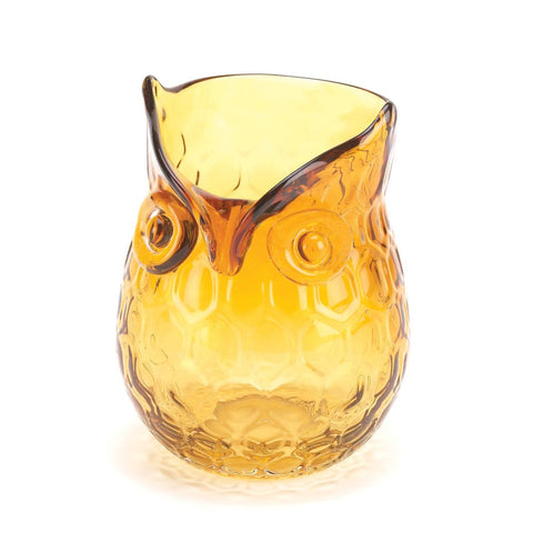 Amber Pop Owl Vase