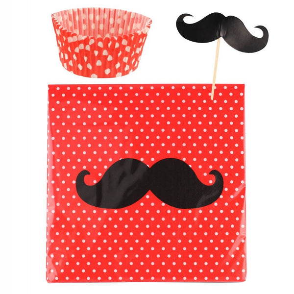 Mustache Cupcake Party Pack