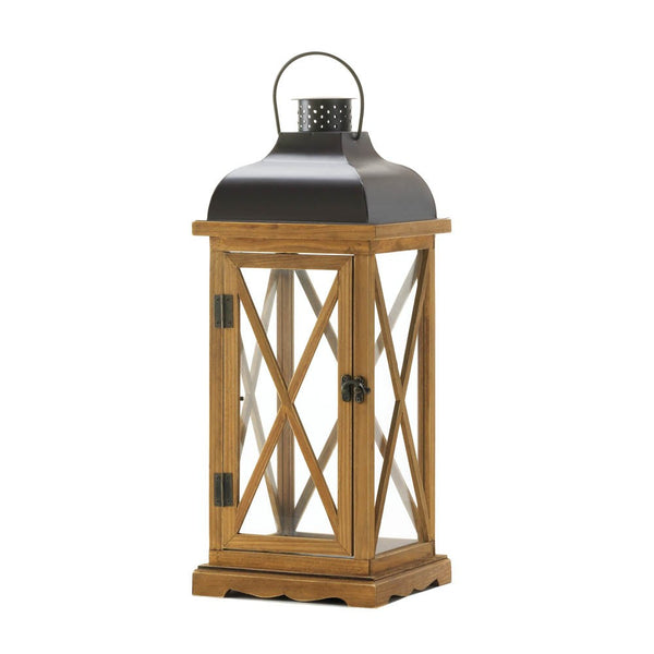 Hayloft Large Wooden Candle Lantern