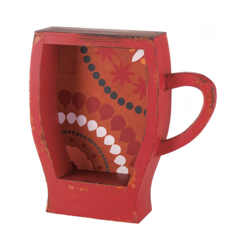 Red Coffee Cup Shelf