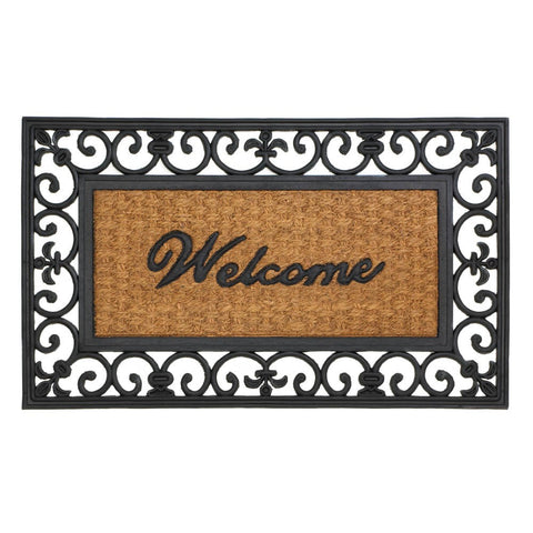 Fleur-de-lis Framed Entry Mat