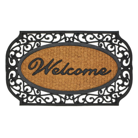 Frill Framed Welcome Entry Mat