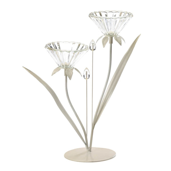 Double Posy Candleholder