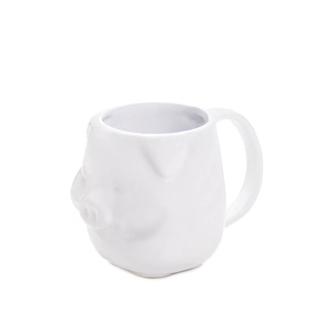White Piggy Mug