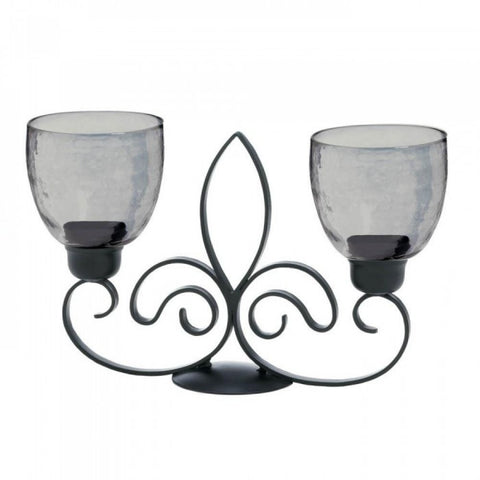 Fleur De Lis Duo Candle Stand