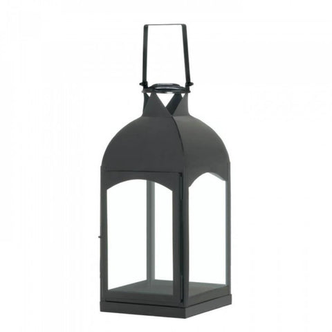 Large Domed Black Candle Lantern