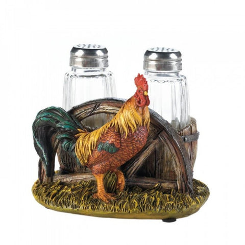 Country Farm Rooster Salt And Pepper Hol