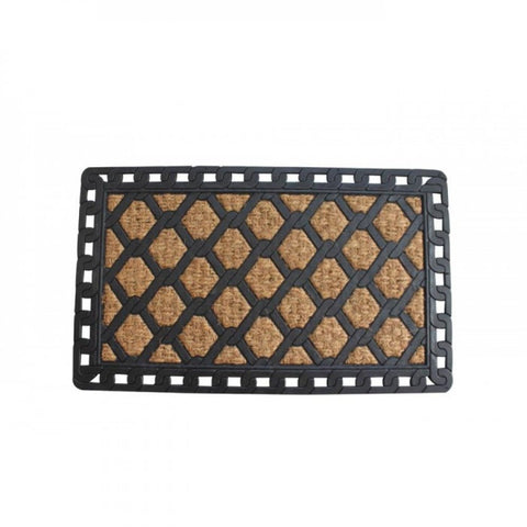 Diamond Welcome Mat With Rubber Border