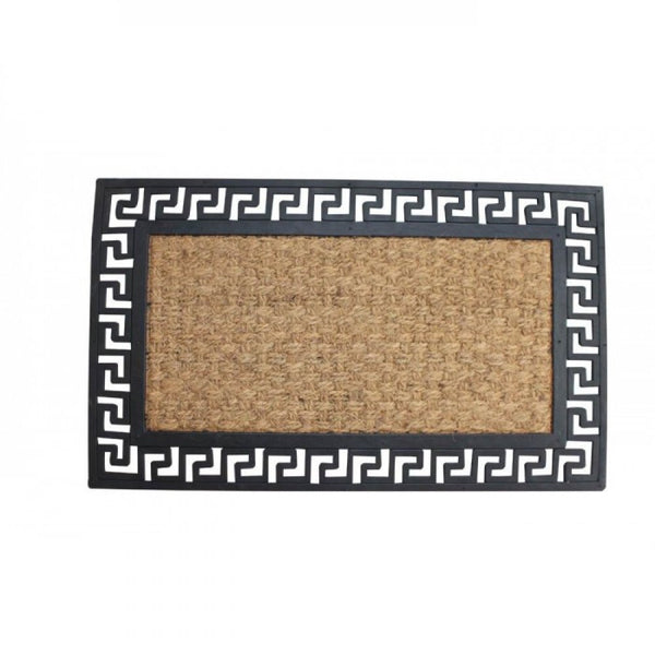 Welcome Mat With Geometric Border