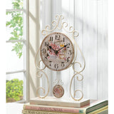 Country Rose Tabletop Clock