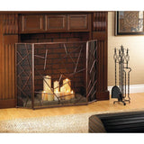 Modern Geometric Fireplace Screen