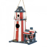 Patriotic Lighthouse Birdhouse