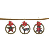 Plaid Silhouette Ornament Set