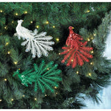 Festive Peacock Ornament Set