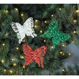 Festive Butterfly Ornament Set