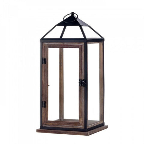 Large Wooden Trim Contemporary Lantern