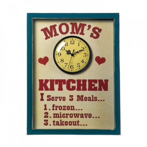 Mom's Kitchen Clock Sign