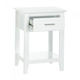White Crosstown Side Table
