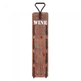 Wine Bottle Wall Rack With Metal Handle
