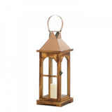 Rose Gold Wooden Lantern