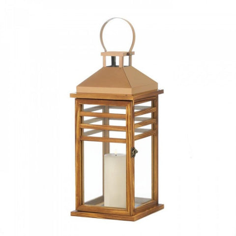 Large Contemporary Rose Gold Top Lantern